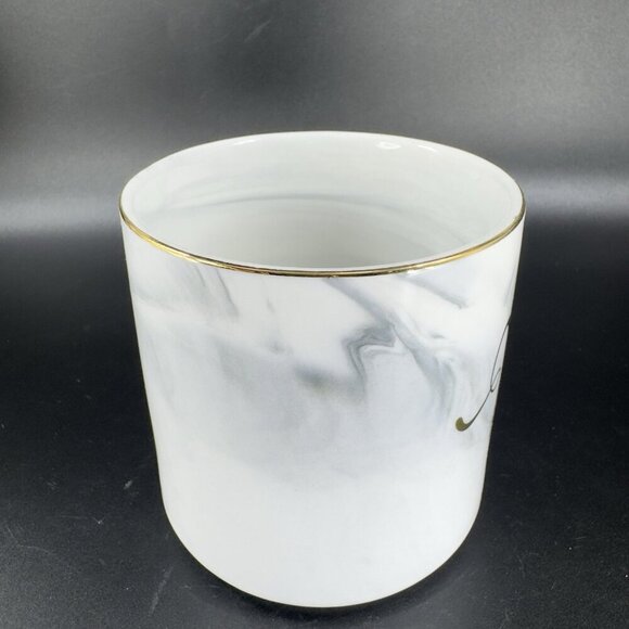 Mr & Mrs Coffee Mug Cup Set Ceramic Marble Coloring Gold Edges Wedding Gift Mugs - Picture 8 of 13